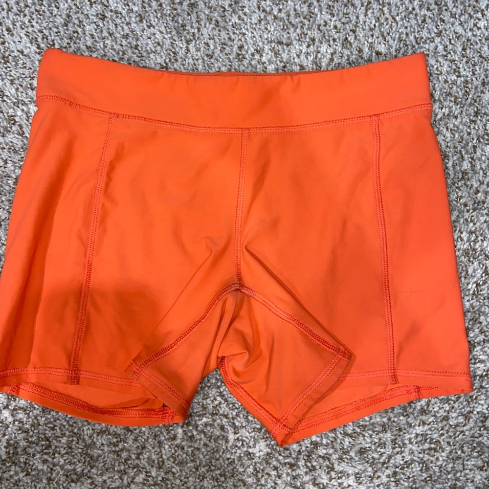 Coral Spandex shorts